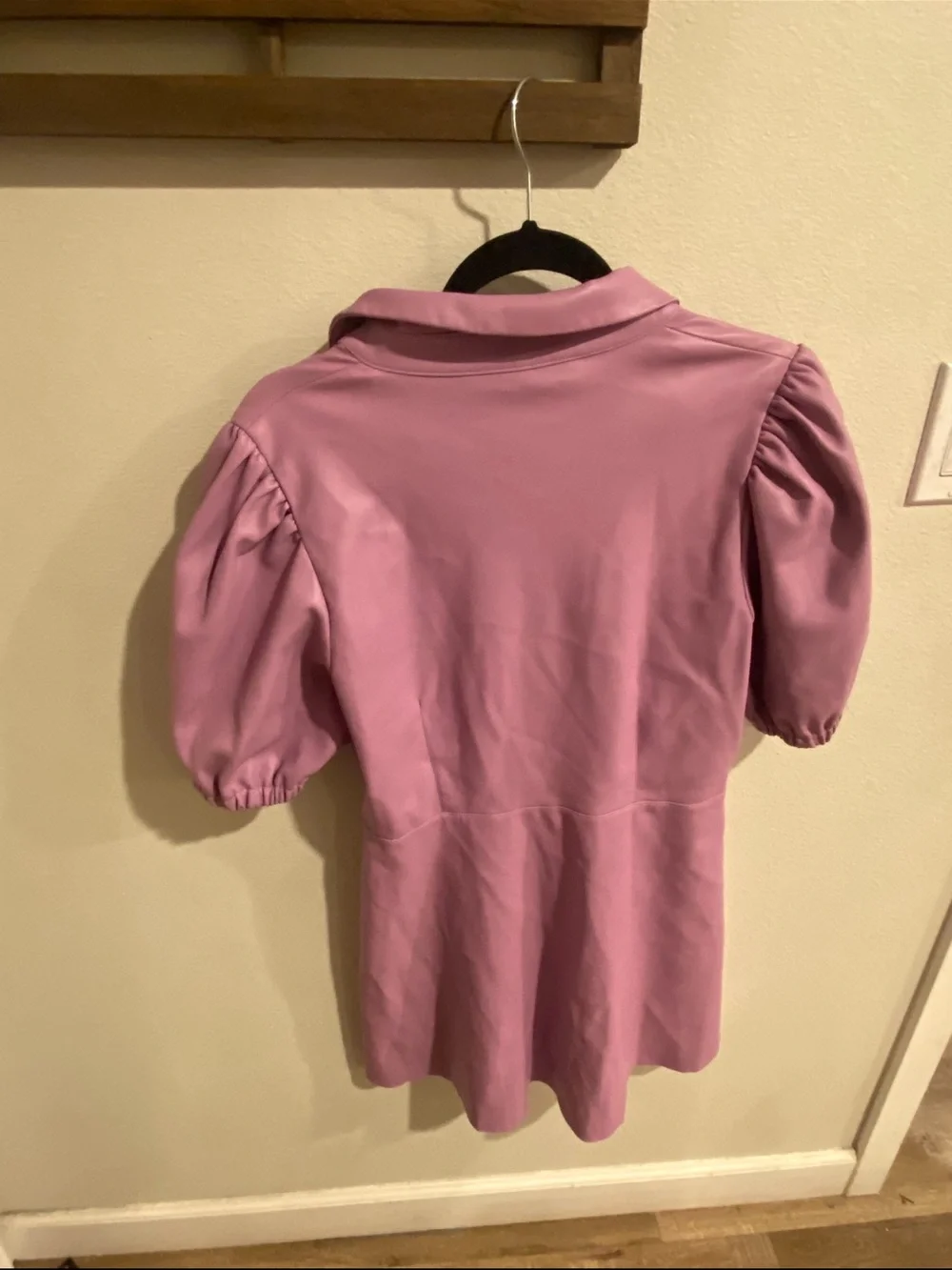 Zara‎ Lilac Faux Leather Mini Dress Size XL